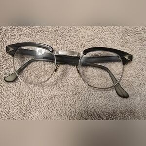 Classic Black and Silver Women's Glasses